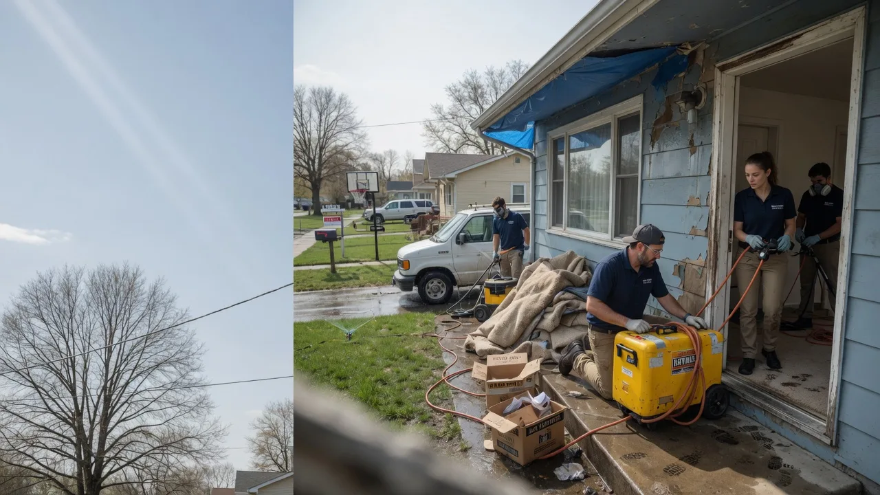 Basement Flood Cleanup in Oakwood, IL near me